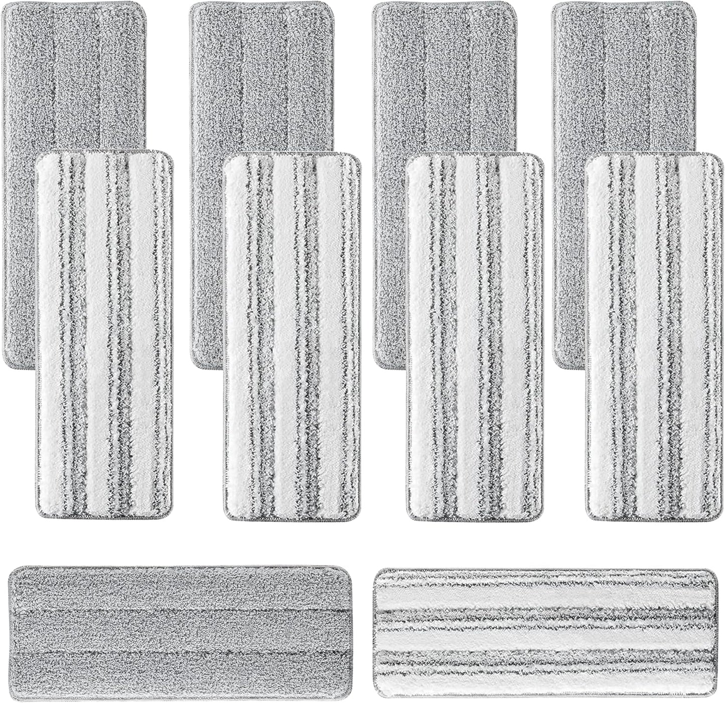 10Pcs Joymoop Mop Replacement Pads, 13 * 4.9'' Universal Mop Pads Mop Head Refills Washable Wet Mop, Compatible with Most 11-13” Size Mops