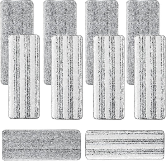 10Pcs Joymoop Mop Replacement Pads, 13 * 4.9'' Universal Mop Pads Mop Head Refills Washable Wet Mop, Compatible with Most 11-13” Size Mops
