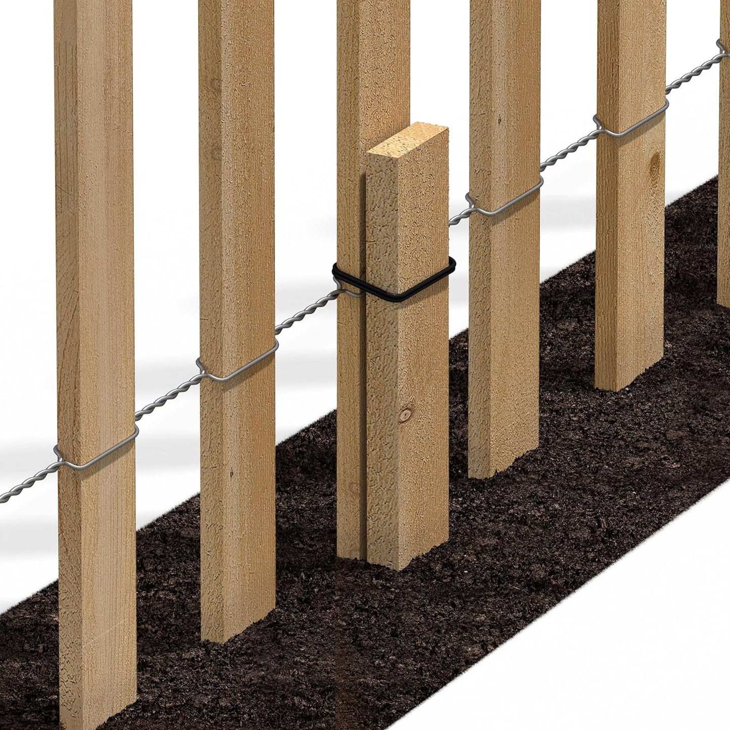 Greenes Fence Cedar Wood Garden Picket Fence 16" H x 8' L (2-Pack, 16' Total)