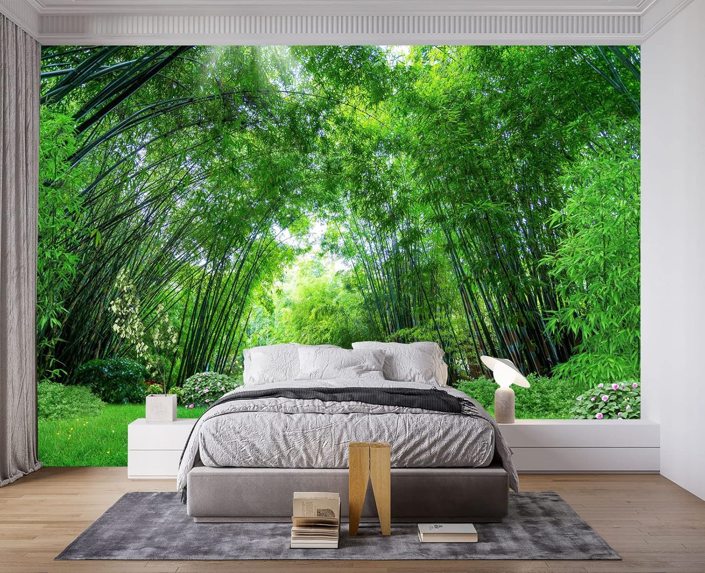Green Bamboo Forest Wall Mural Wallpaper for Bedroom 103" x 69"